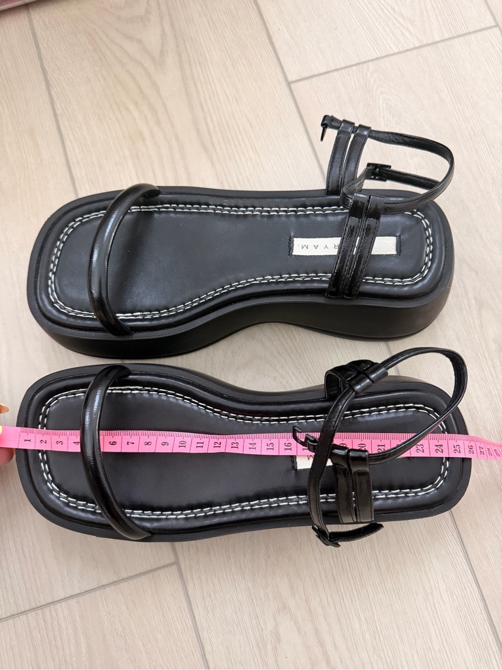 Black Strappy Platform Sandals - Women - Picture 5 of 6